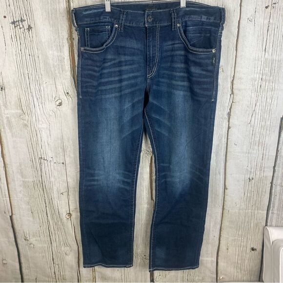 Silver Jeans Co. Eddie Athletic Fit Tapered Leg Jeans Size 38 x 32  40 - Picture 1 of 9